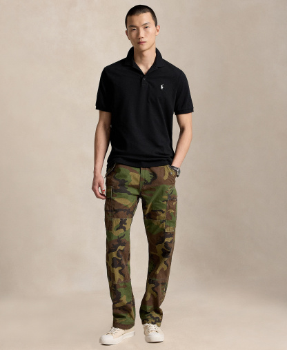 Polo Ralph Lauren Men's Classic-Fit Stretch Mesh Polo Shirt - Polo Black/Smoke