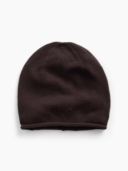 100% Cotton Beanie - Terra brown