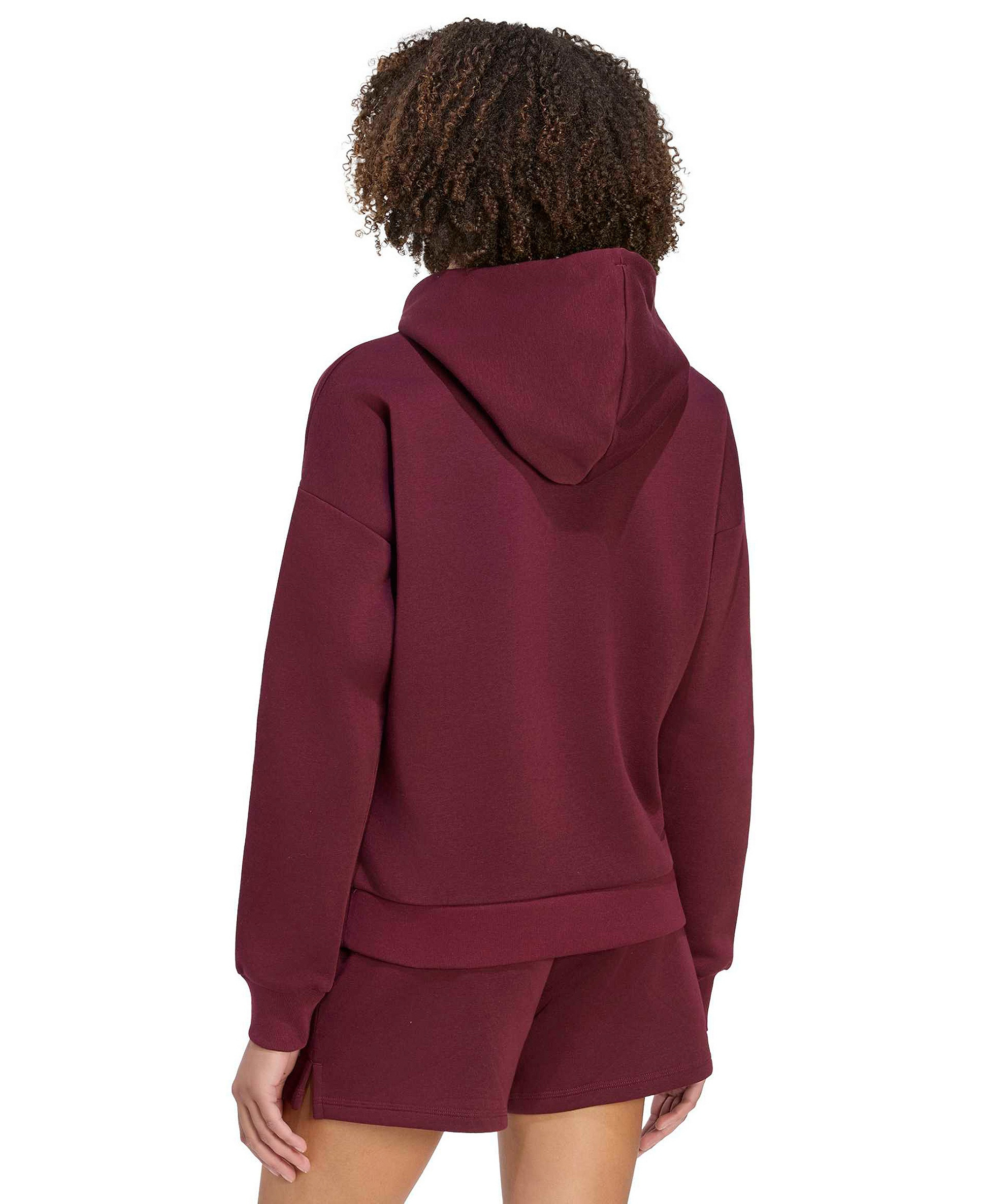 adidas Women's Essentials Long-Sleeve Logo Hoodie - Frozen Purple/White
