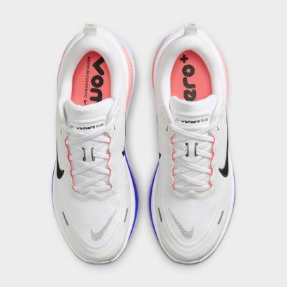 Men's Nithtke Vomero Plus Running Shoes - Part 1 - White/Atomic Pink/Racer Blue/Black - Top view