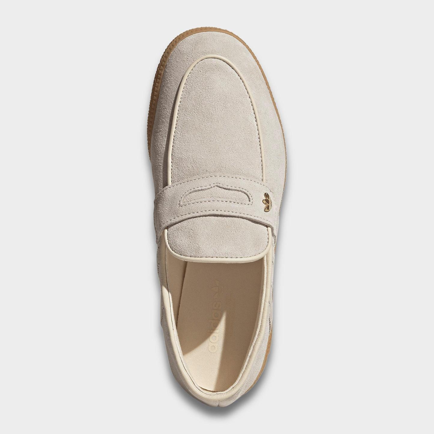 Women's adidas Originals Handball Spezial Loafer Casual Shoes - Part 1 - Wonder White/Wonder White/Gum - Top view