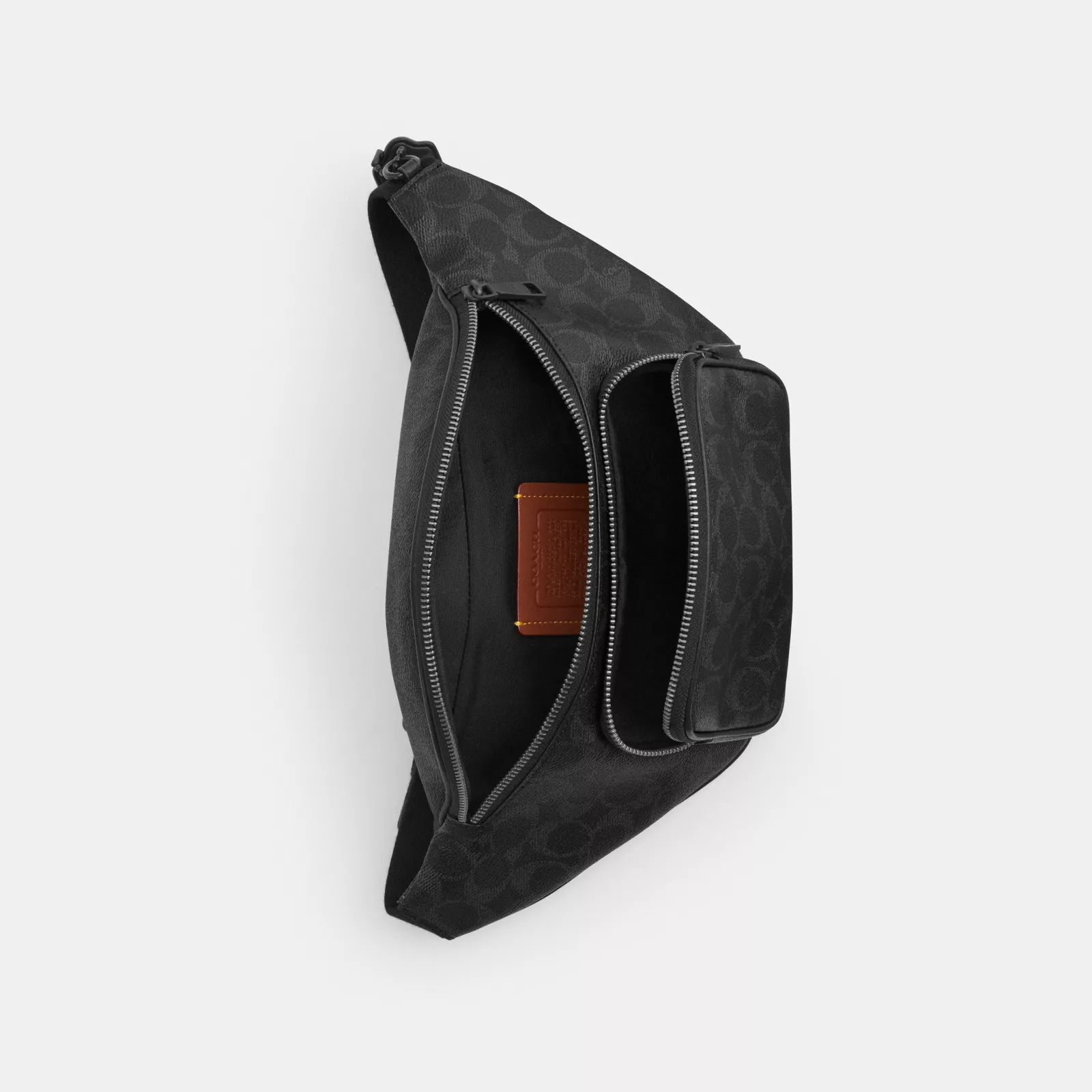 Travis Belt Bag 35 In Signature Canvas - Matte Black/Black Signature - view 3