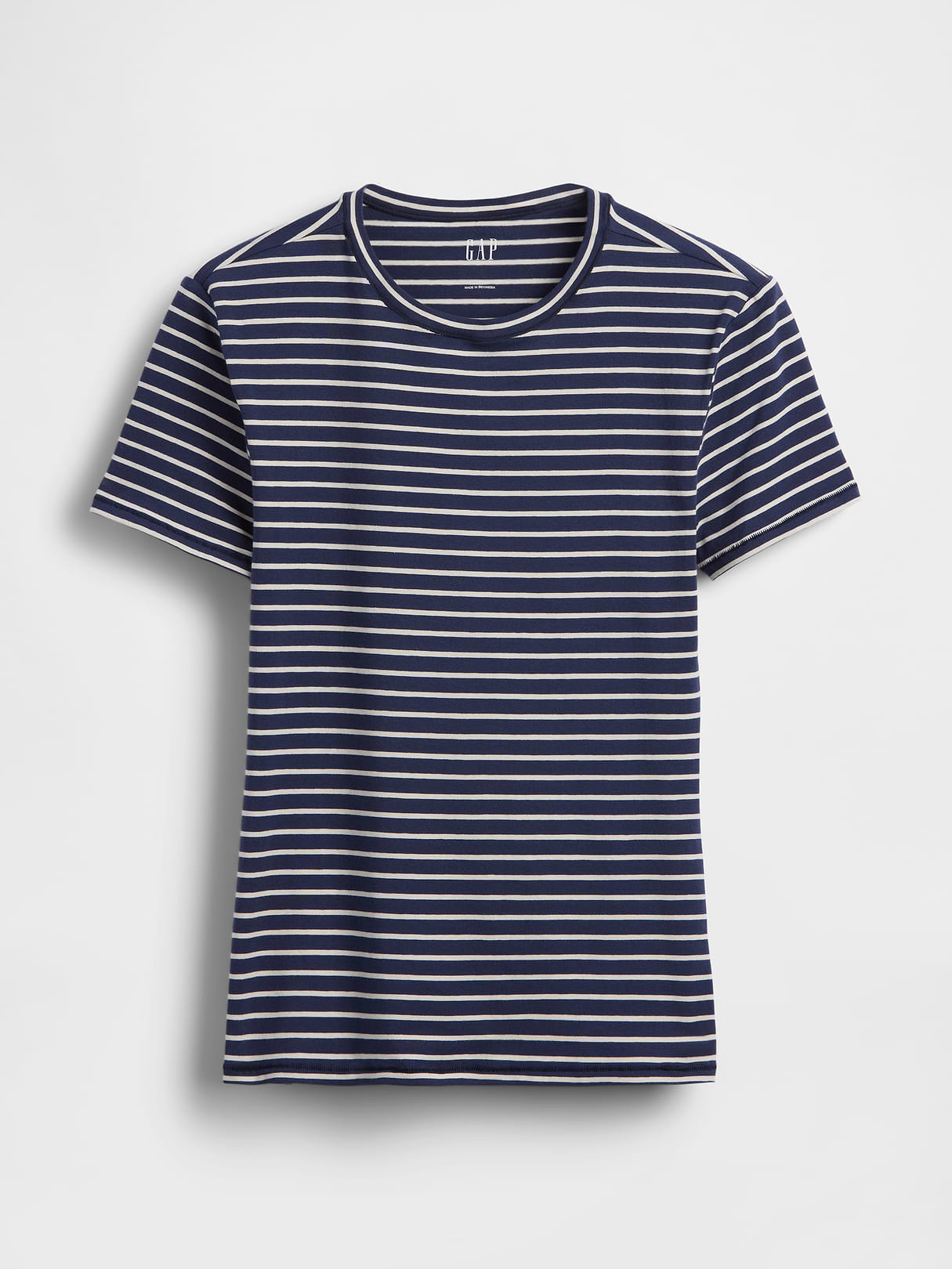 CloseKnit Jersey T-Shirt - Navy blue & white stripe