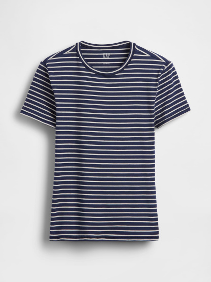 CloseKnit Jersey T-Shirt - Navy blue & white stripe