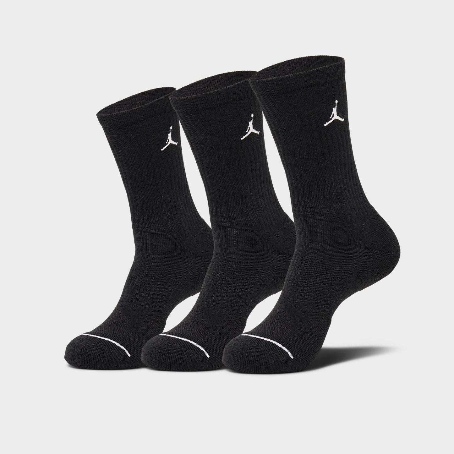 Men's Jordan Everyday Crew Socks (3-Pack) - Black - view 1