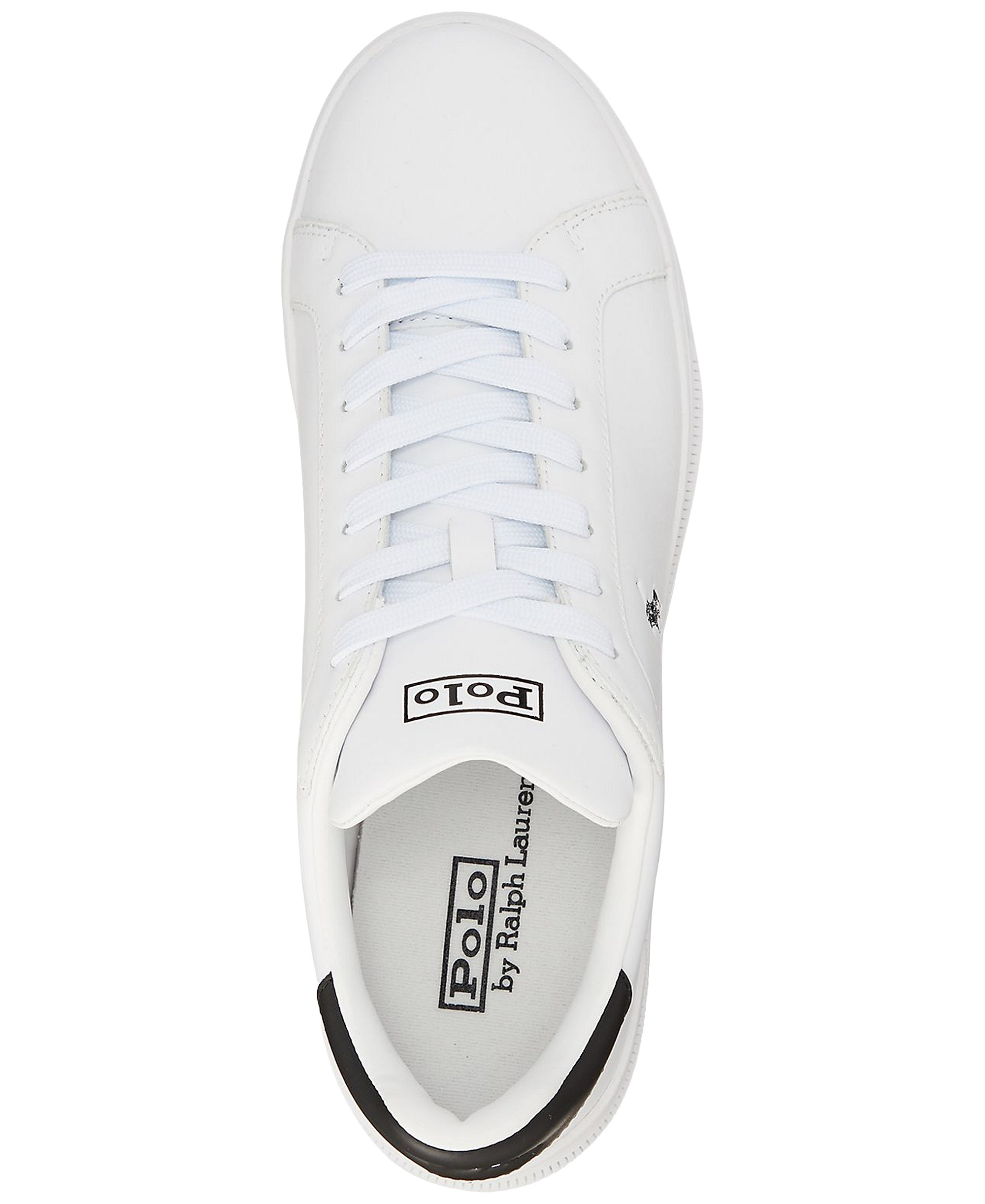 Polo Ralph Lauren Men's Heritage Court II Leather Sneaker - White/black Pp