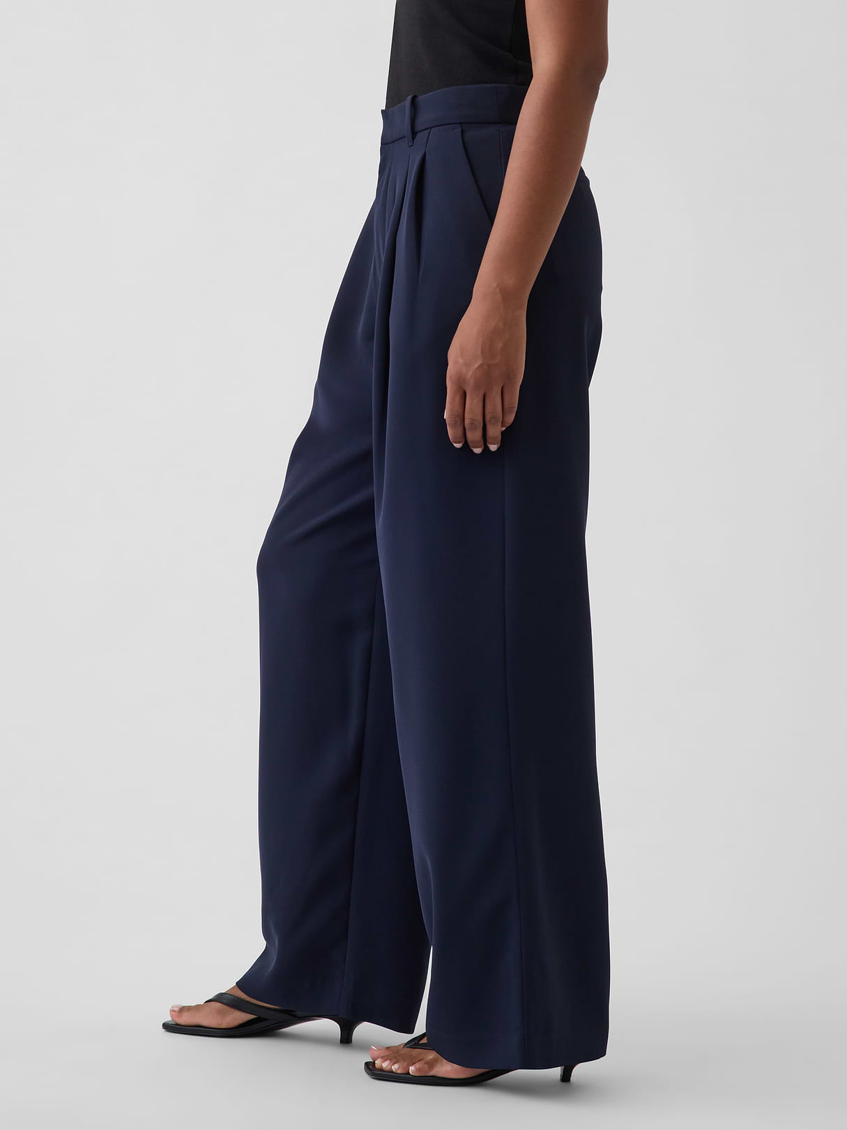 Curvy 365 High Rise Pleated Trousers - New classic navy