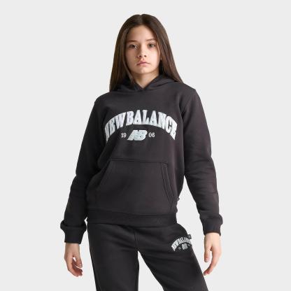 Girls' Big Kids' New Balance Chenille Arch Pullover Hoodie - Caviar - view 1