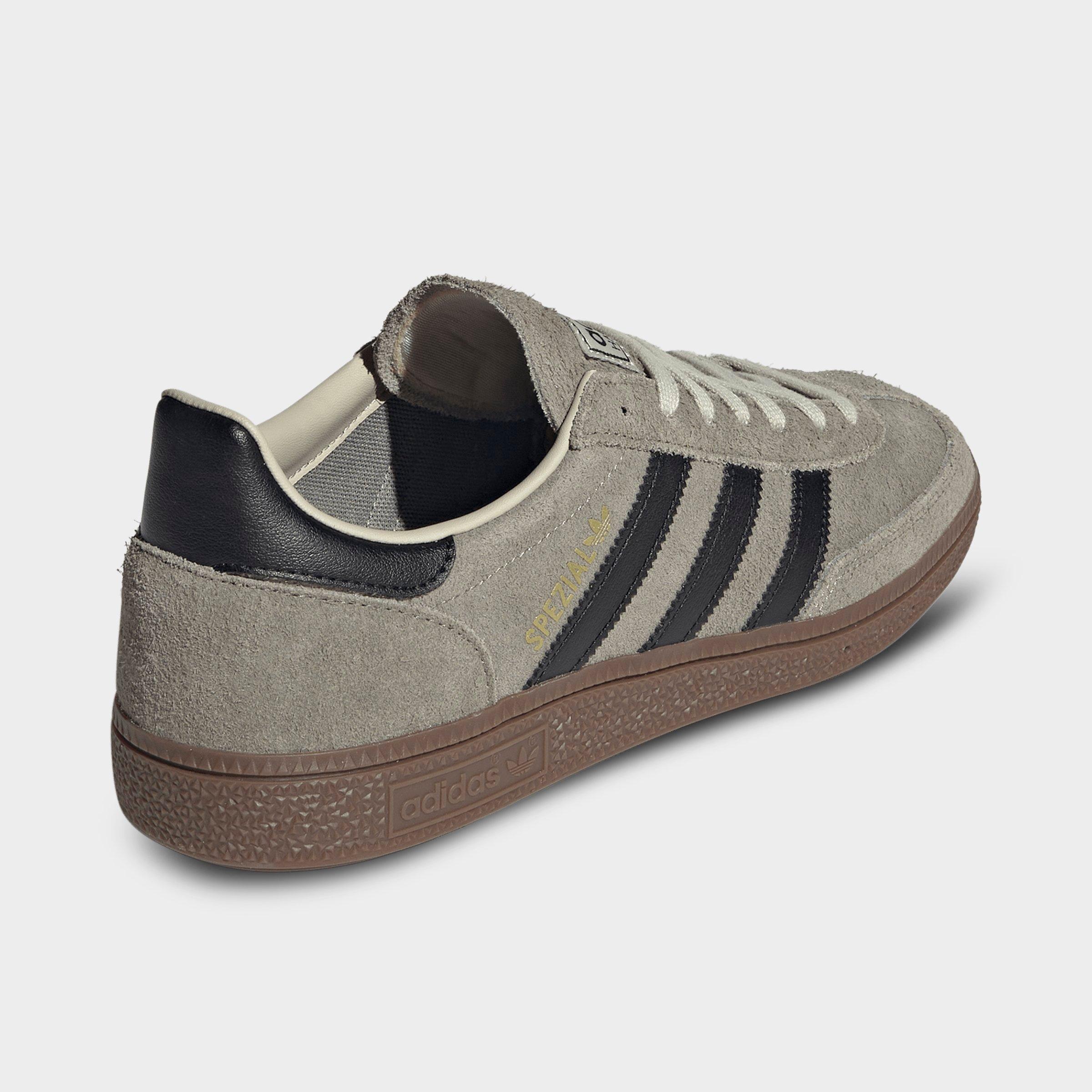 Men's adidas Originals Handball Spezial Casual Shoes - Part 2 - Silver Pebble/Core Black/Gum - Back view