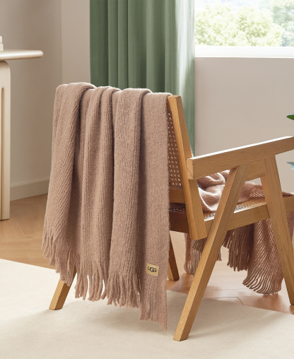 UGG® Margot Knit Throw, 50" x 70" - Sandalwood