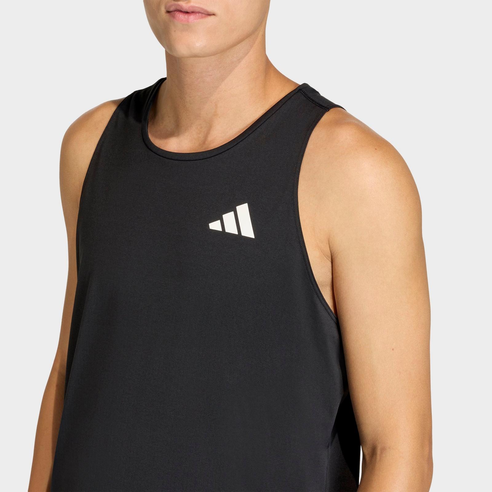 Men's adidas Climacool Iconic Running Tank - Black - view 3