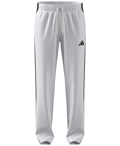 adidas Men's 3-Stripes Regular Open Hem Track Pants - White/Black