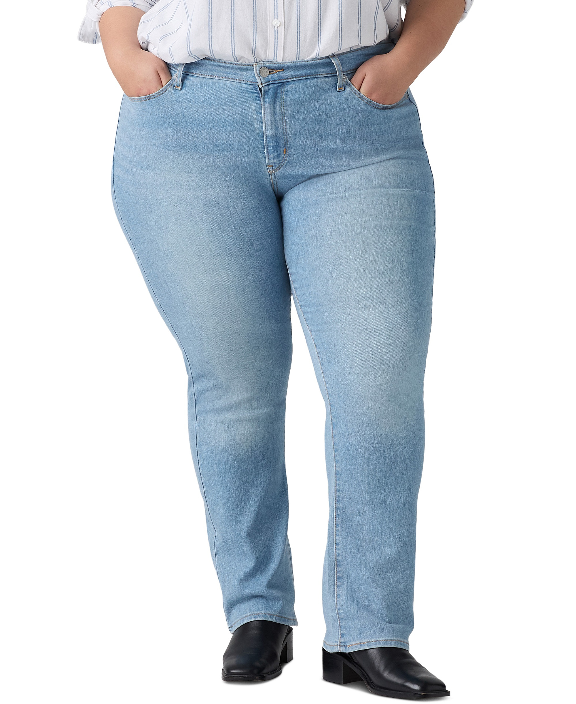 Levi's Trendy Plus Size Classic Straight Leg Jeans - Up And Away Plus
