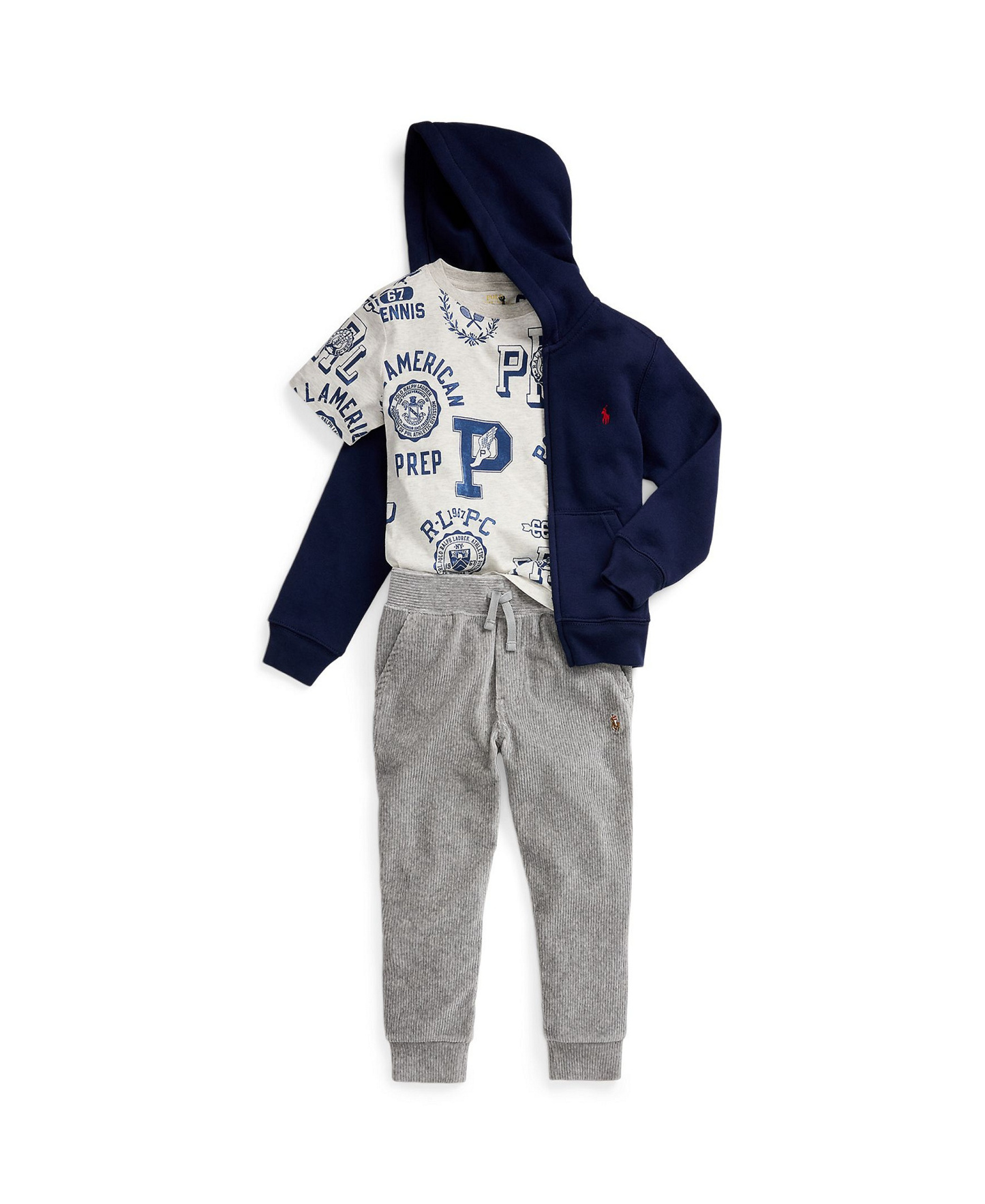 Polo Ralph Lauren Boys' 2T-7 Cotton Fleece Hoodie - Cruise Navy