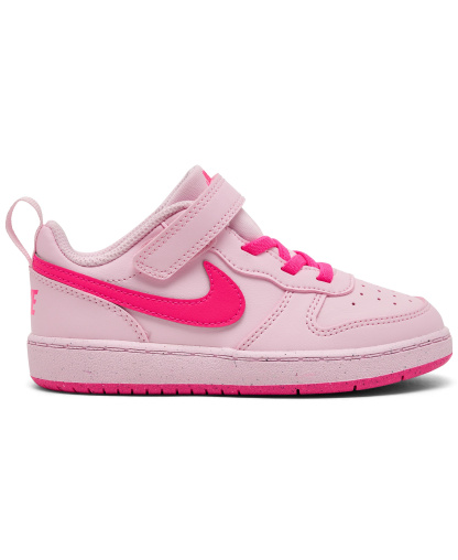 Nike Infant-Toddler Kids Court Borough Low Recraft Fastening Strap Casual Sneakers from Finish Line - Pink