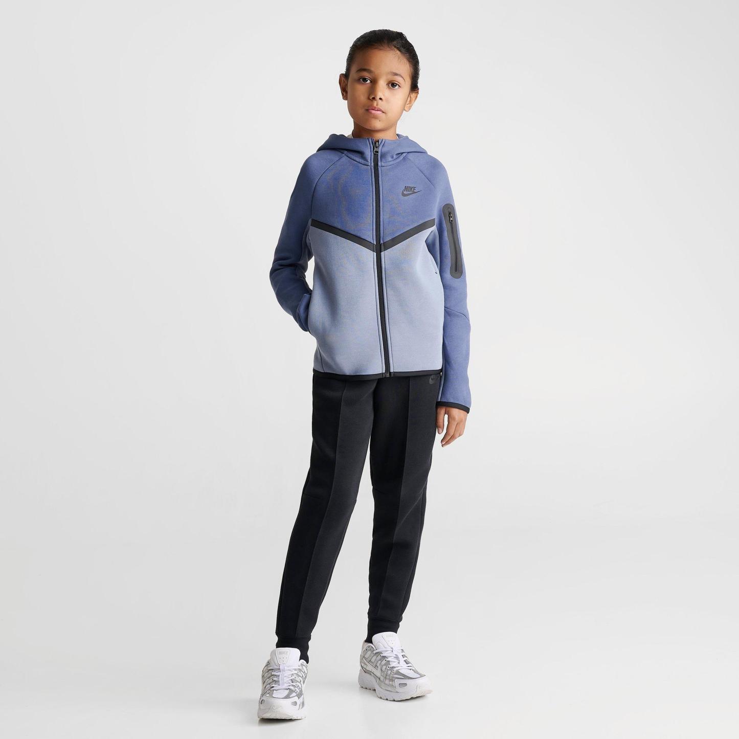 Big Kids' Nithtke Sportswear Tech Fleece Full-Zip Hoodie - Diffused Blue/Ashen
