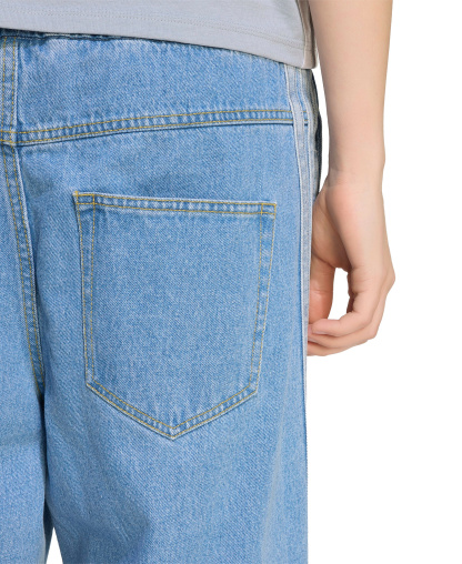 adidas Women's Stadium Washed Denim Loose-Fit Pants - Crystal Sky