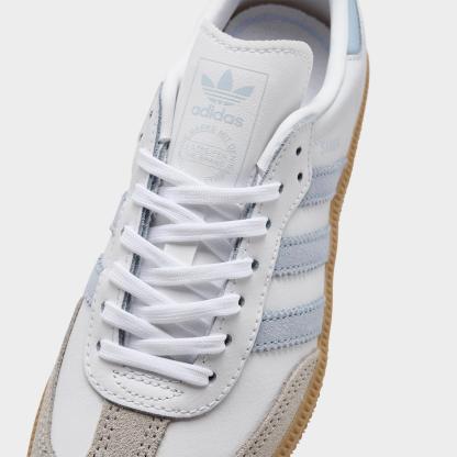 Little Kids' adidas Originals Samba OG Casual Shoes - Cloud White/Crystal Sky/Gum - view 3