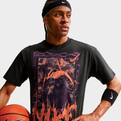 Men's Nike Basketball Goat Graphic T-Shirt - Off Noir