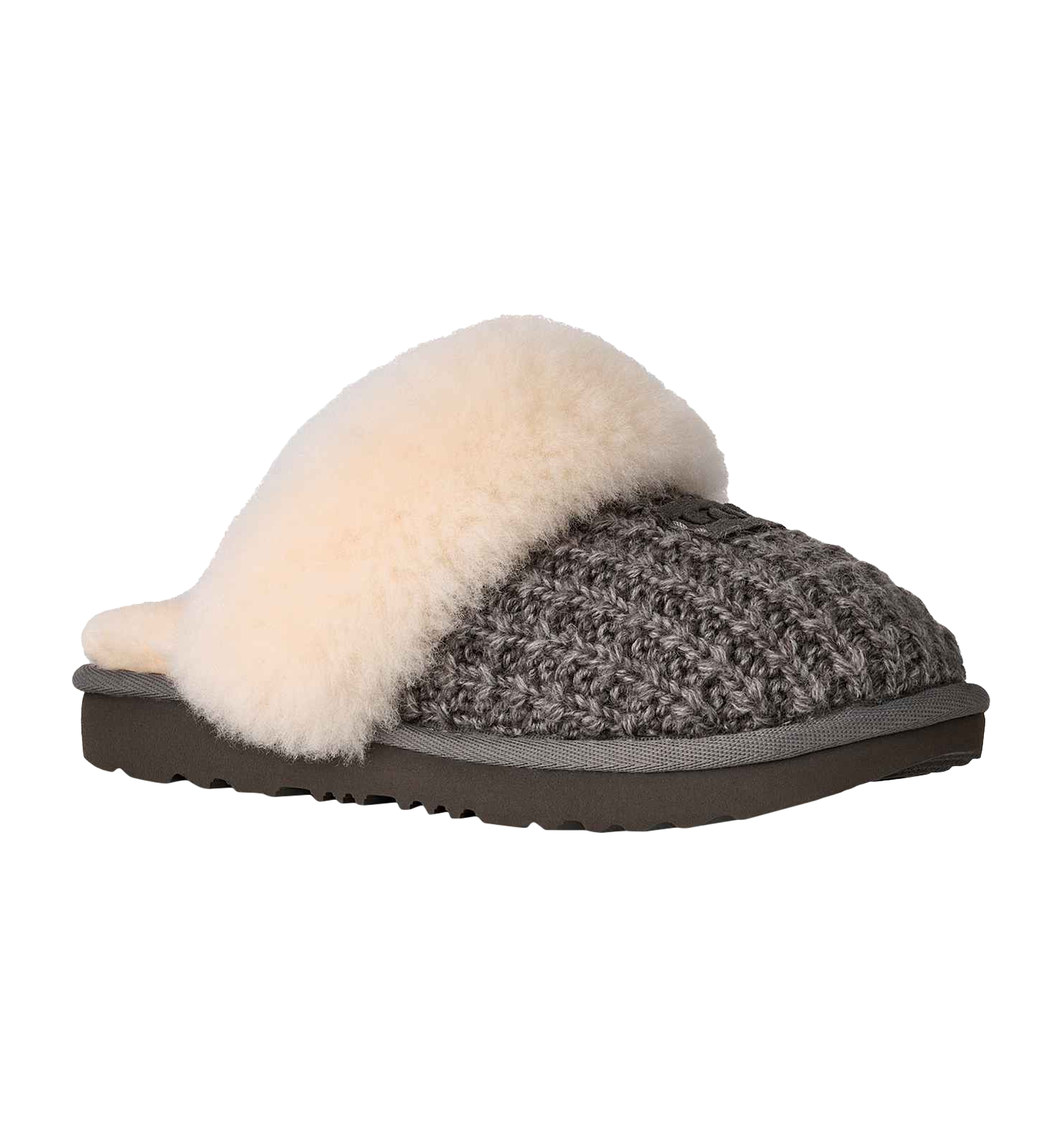 UGG® Kids Cozy II Knit Slip-On Slippers - Charcoal