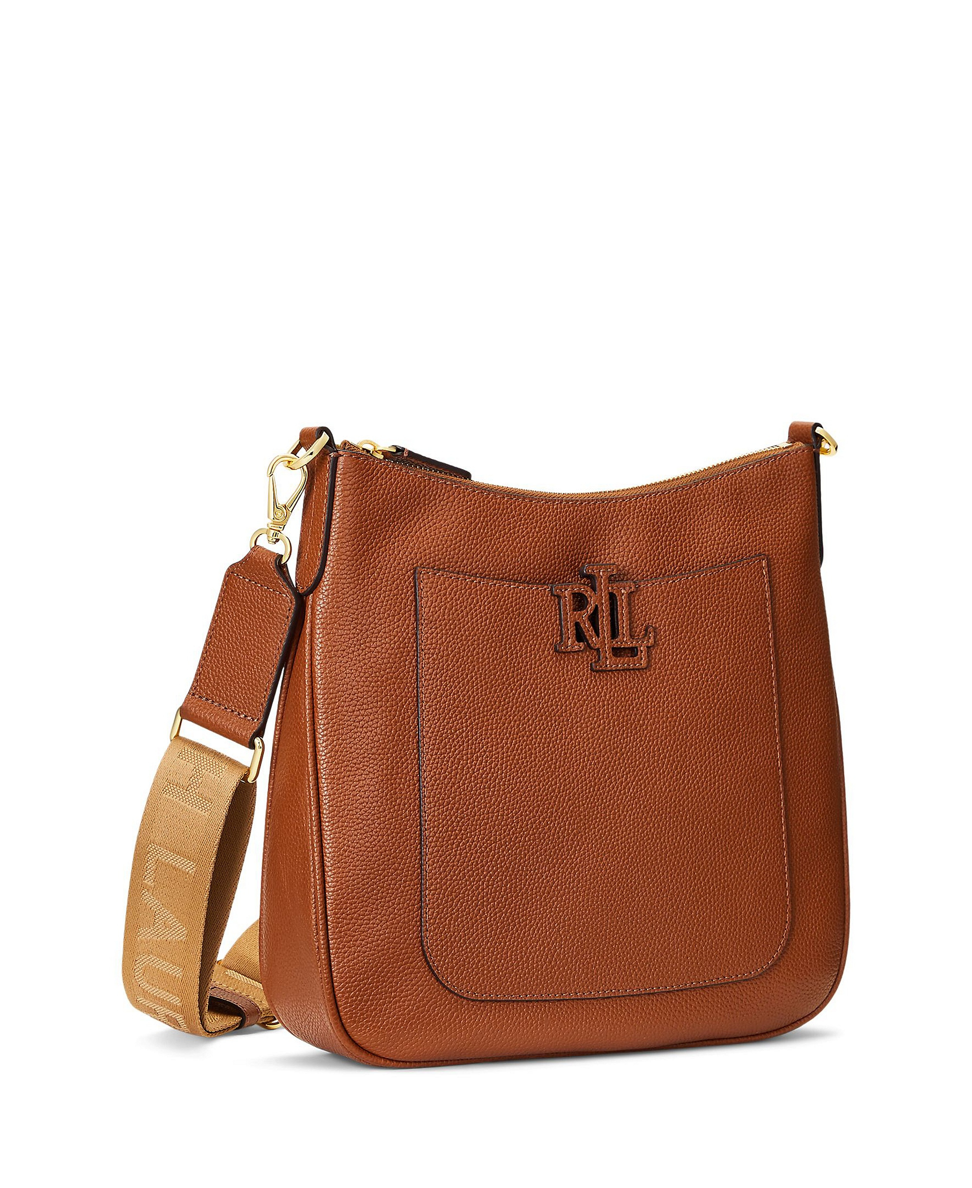 Lauren Ralph Lauren Cameryn Pebbled Leather Small Crossbody - Lauren Tan