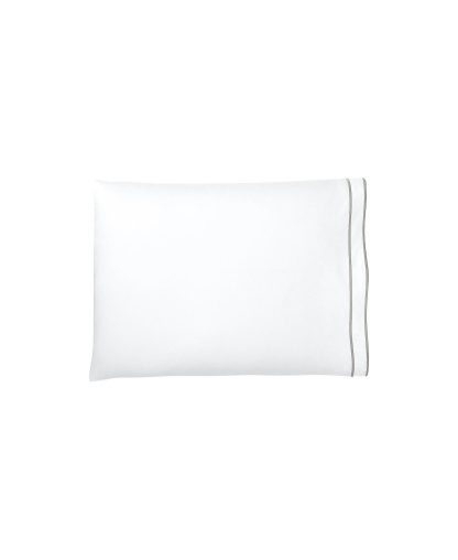 Lauren Ralph Lauren Spencer 300 Thread Count Sateen Border Sheet Set, Queen - White & Stone Grey