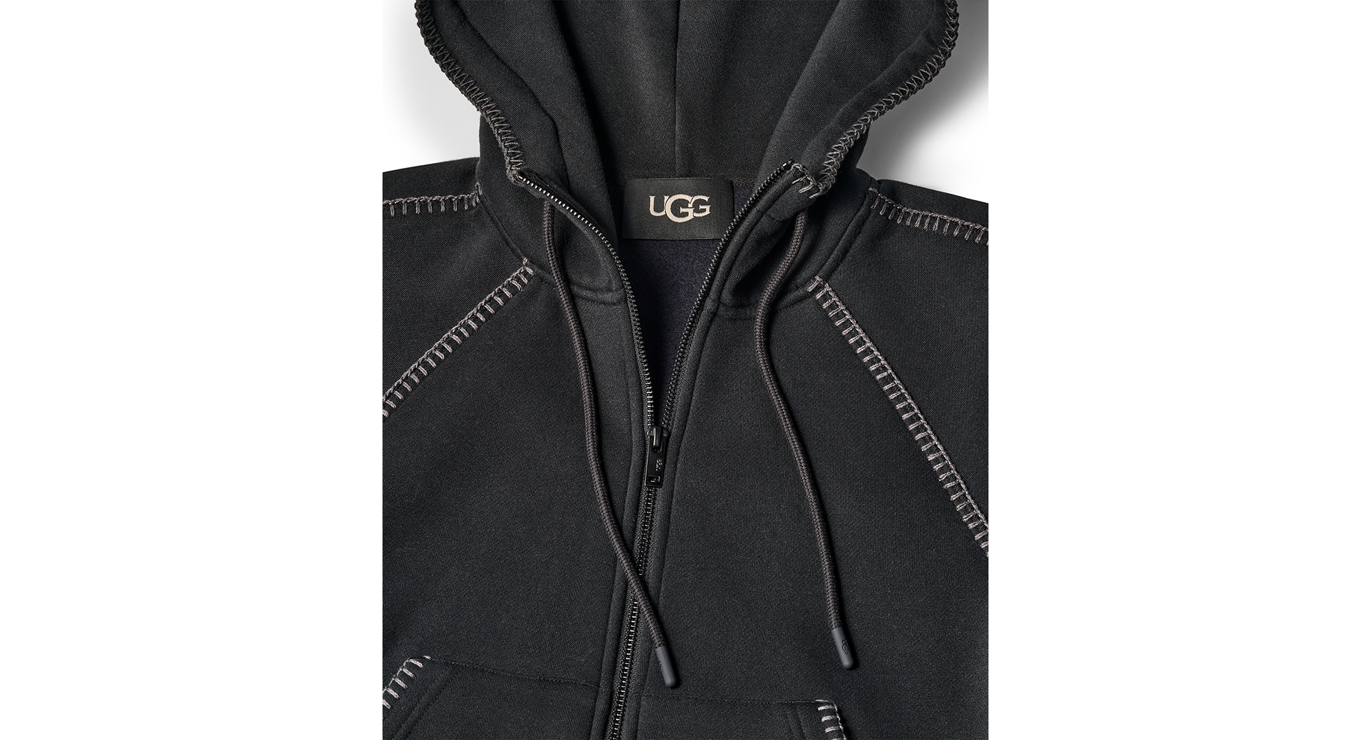 UGG Women's Classic Long-Sleeve Full-Zip Hoodie - Black