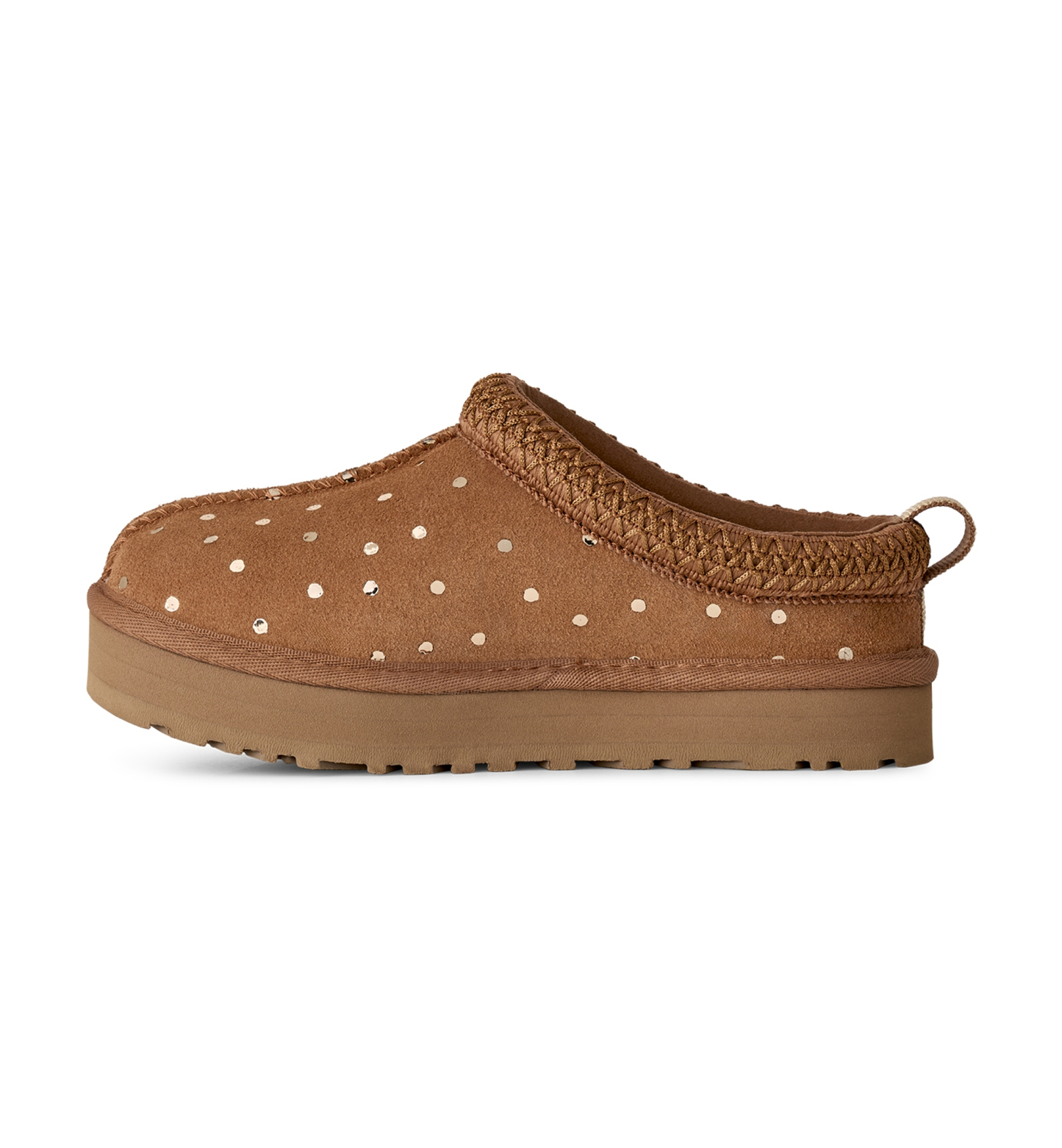 UGG® Kids Tazz Shiny Dots Slip-On Slippers - Chestnut