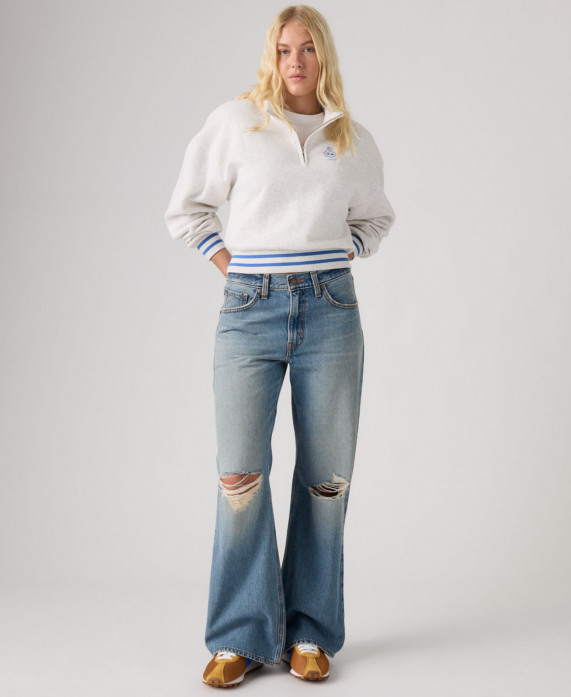 Levi's Women's Middy Loose Mid Rise Bootcut Jeans - Yellow Fla