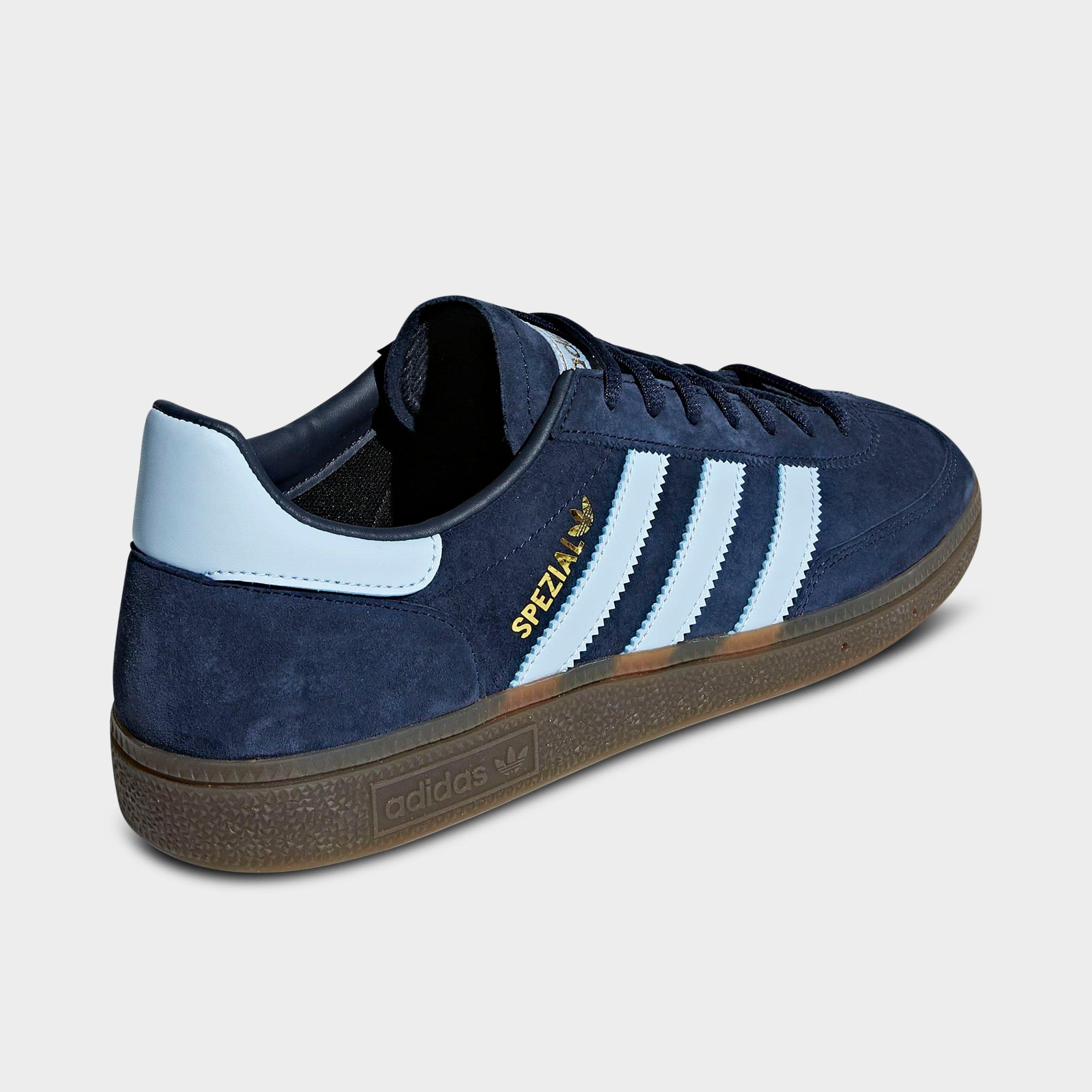 Men's adidas Originals Handball Spezial Casual Shoes - Part 4 - Collegiate Navy/Clear Sky/Gum - Back view