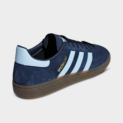 Men's adidas Originals Handball Spezial Casual Shoes - Part 4 - Collegiate Navy/Clear Sky/Gum - Back view