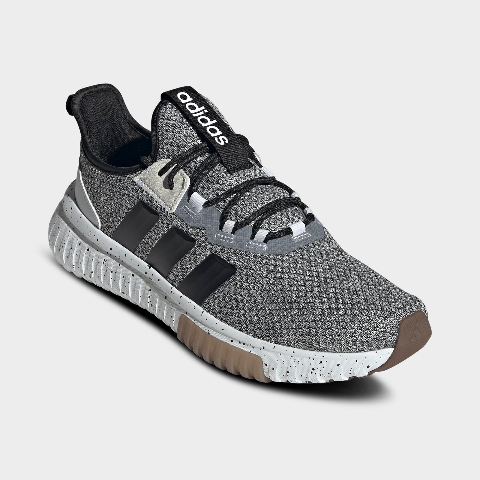 Men's adidas Kaptir 4.0 Casual Shoes - White/Black/Gum - view 2
