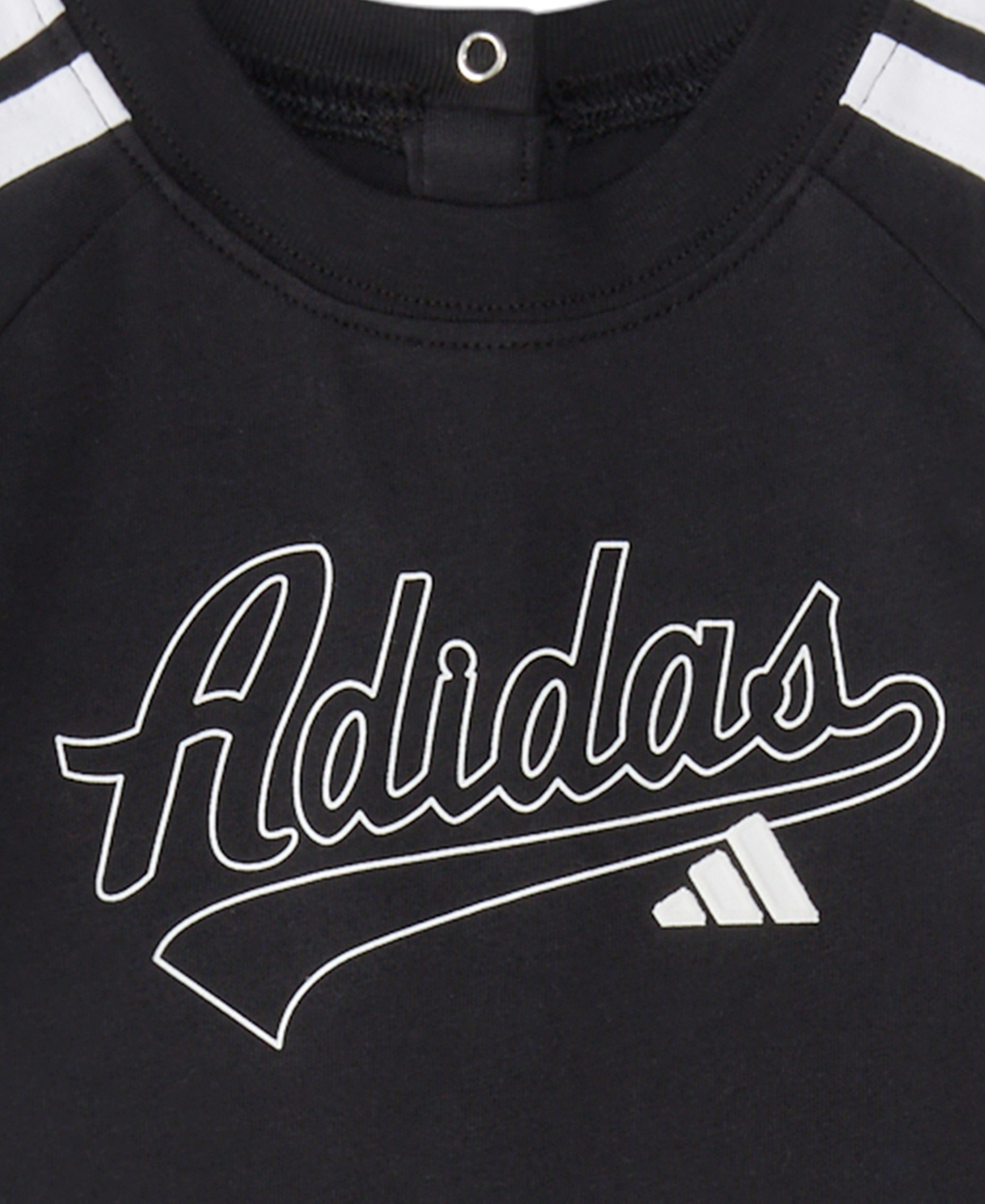 adidas Baby Boys' Classic Raglan Long-Sleeve Coverall - Black