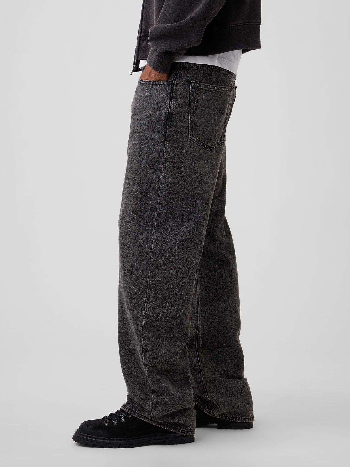 '90s Loose Jeans - Washed black