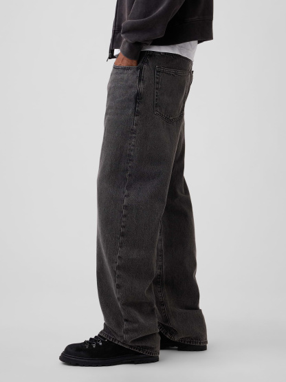 '90s Loose Jeans - Washed black