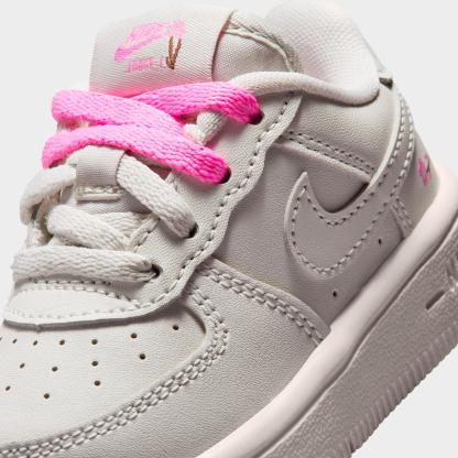 Infant and Kids' Toddler Nithtke Force 1 Low Casual Shoes - Part 1 - Light Bone/Playful Pink/Fauna Brown/Light Bone - Detail shot