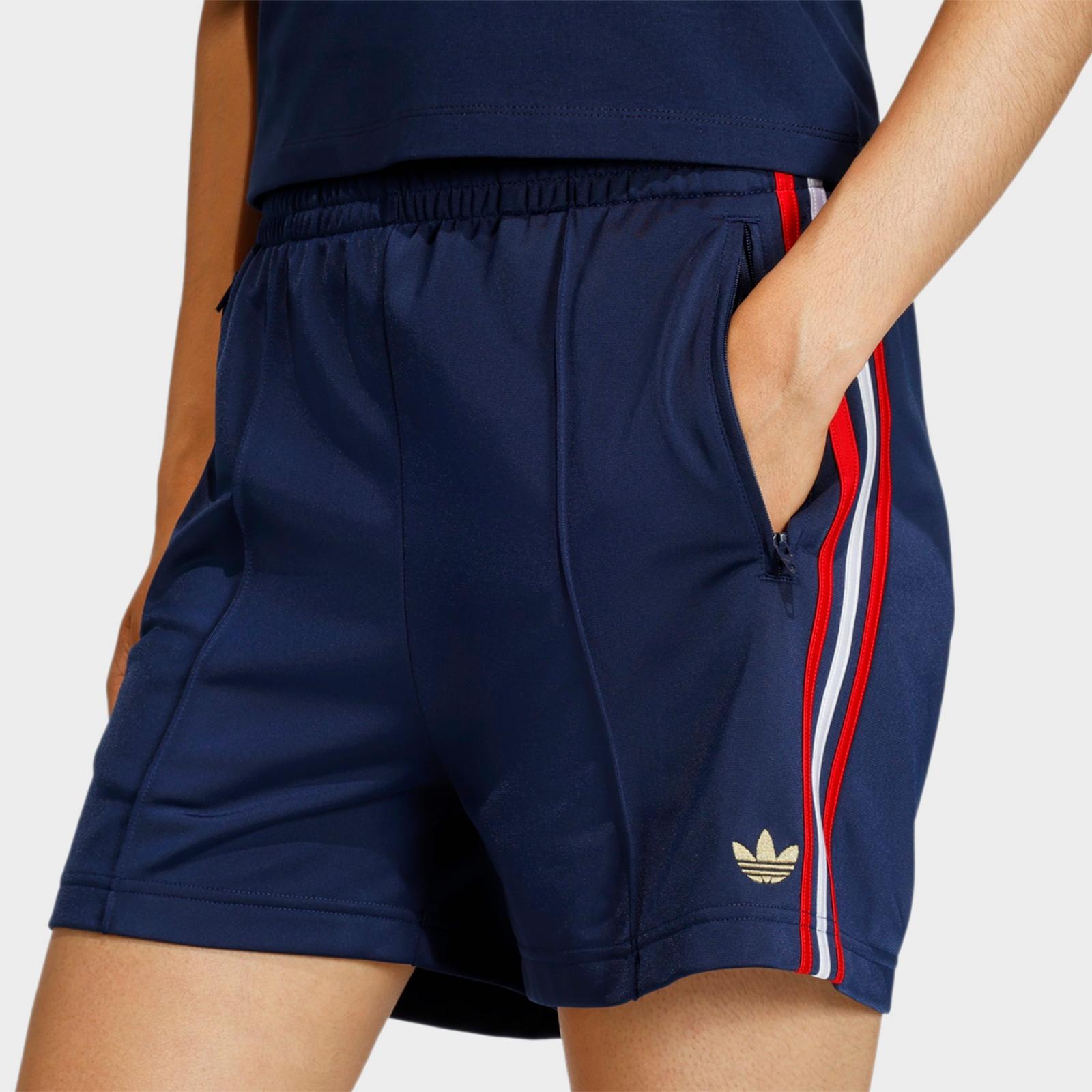 Women's adidas Originals Firebird Classic Shorts - Night Indigo/Better Scarlet/White - view 4