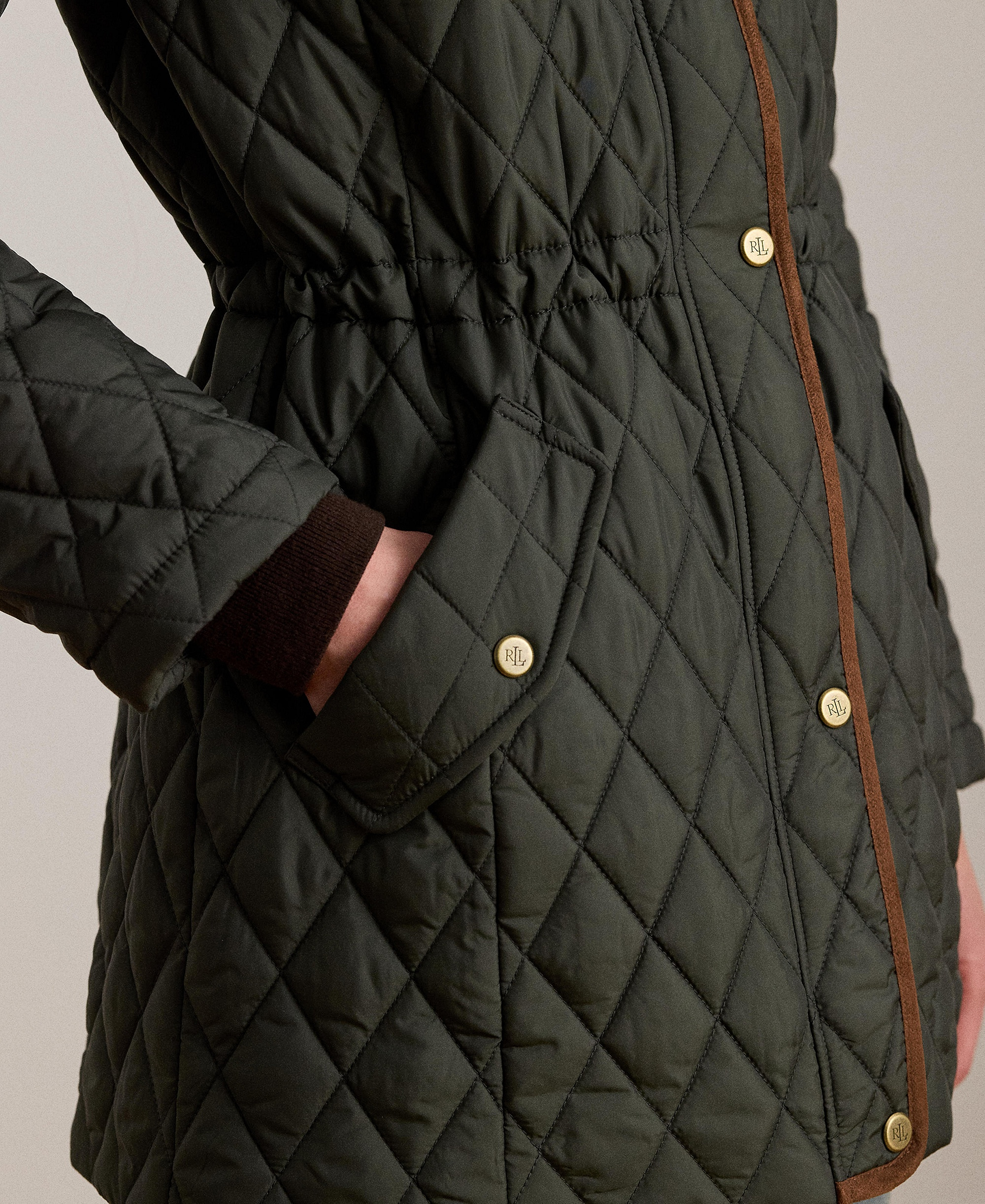 Lauren Ralph Lauren Women's Hooded Anorak Quilted Coat, Created for Macy's - Litchfield Loden