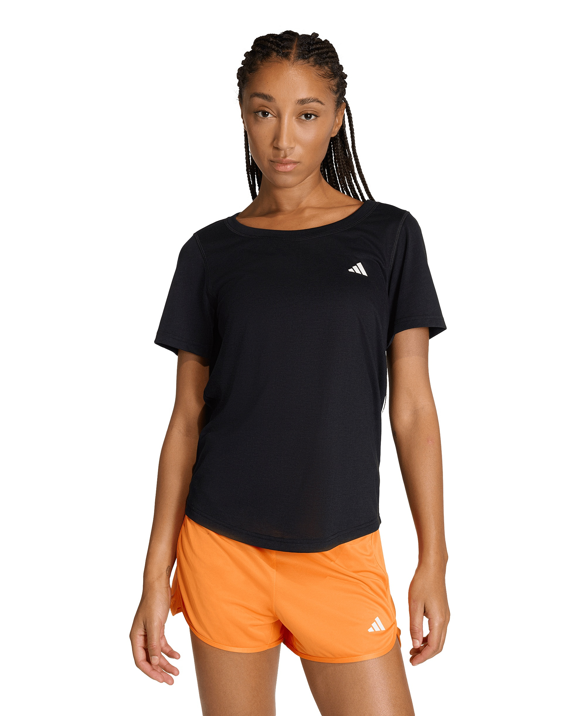 adidas Women's Workout Essentials Seamless Scoop Neck T-Shirt - Black