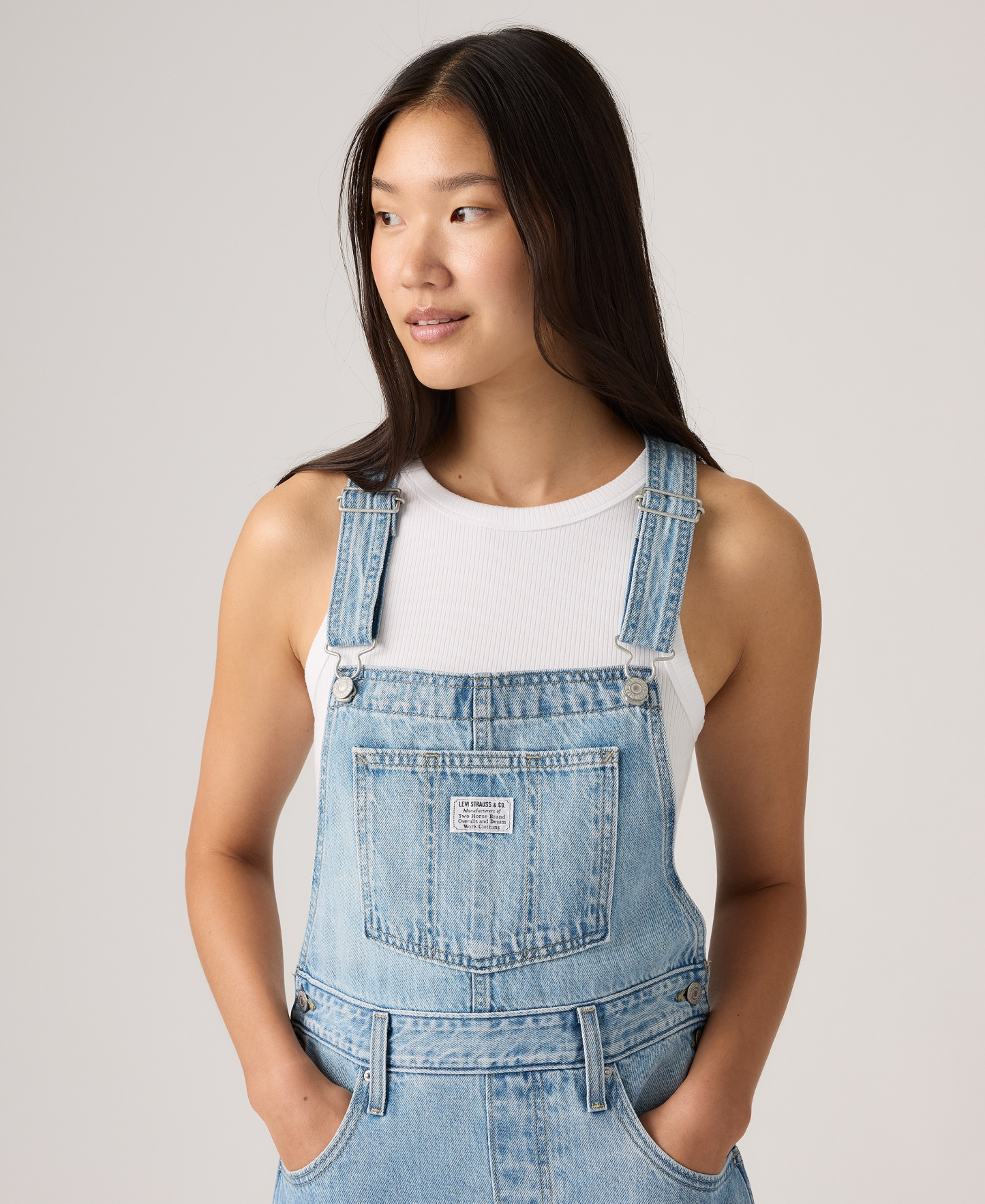 Levi's Women's Decon Relaxed-Fit Sleeveless Skirtall Dress - Summer Job Skirtall