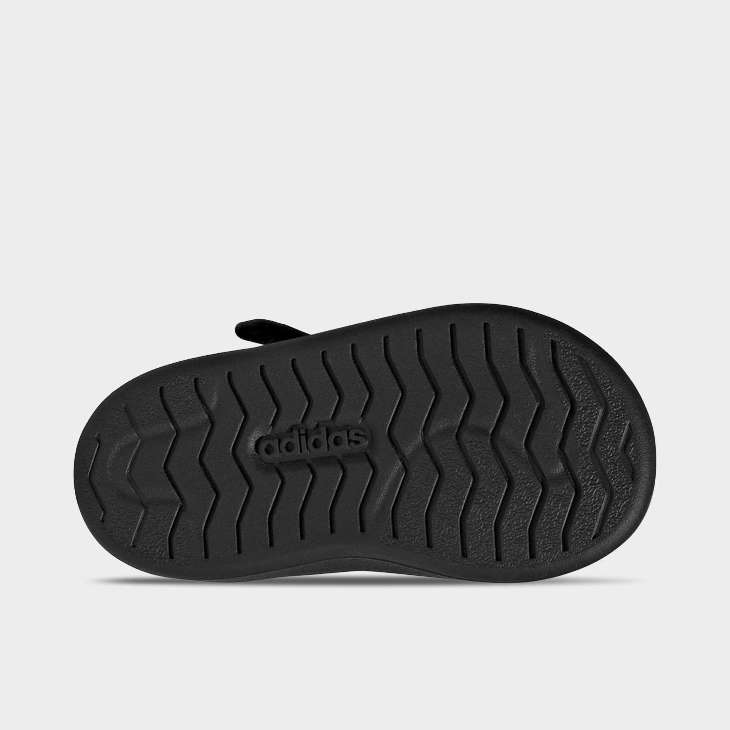 Kids' Toddler adidas Streettalk Hook-And-Loop Stretch Lace Casual Shoes - Core Black/Footwear White/Gold Metallic - Bottom view