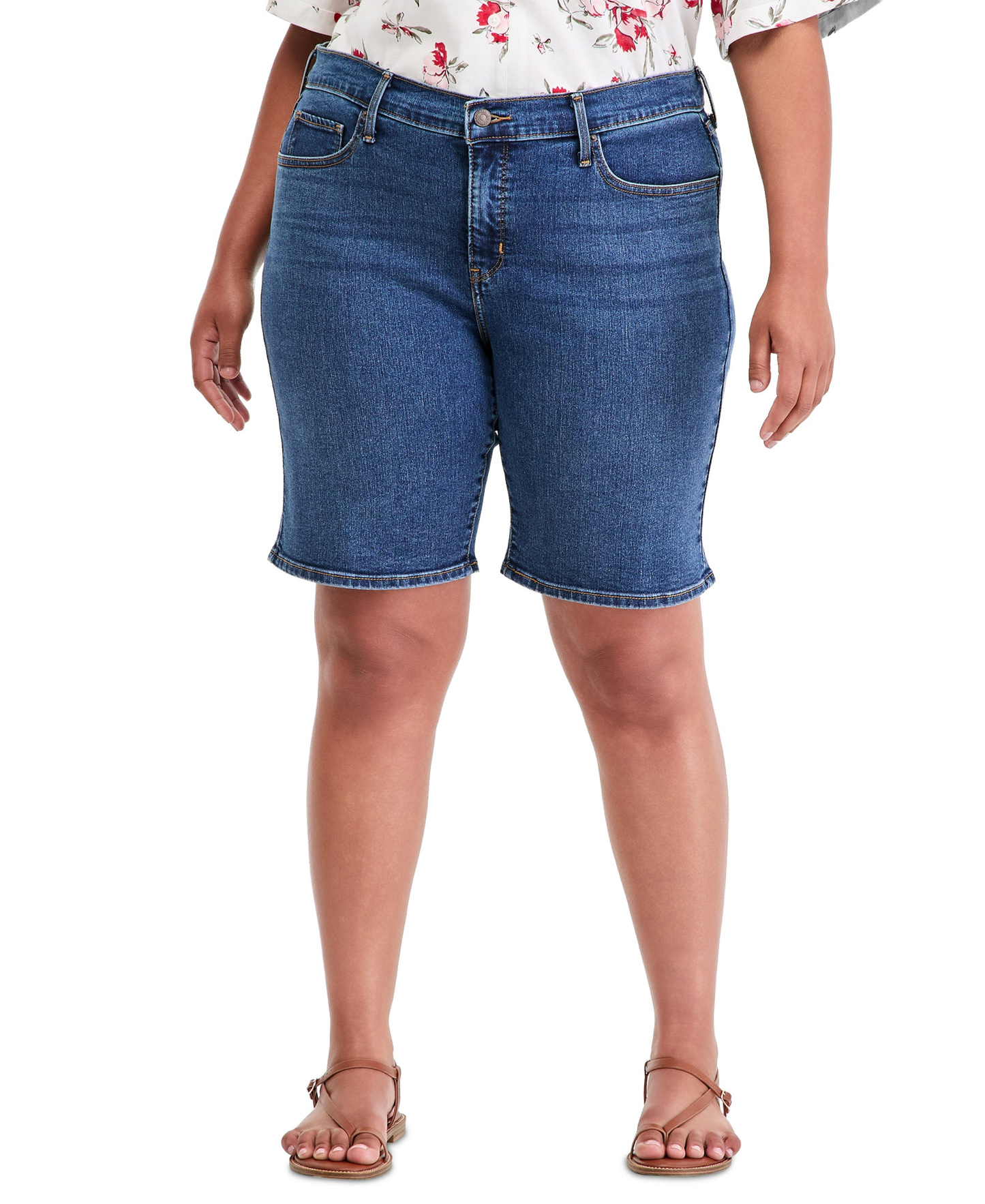 Levi's Women's Mid-Rise Shaping Bermuda Shorts - Clever Girl