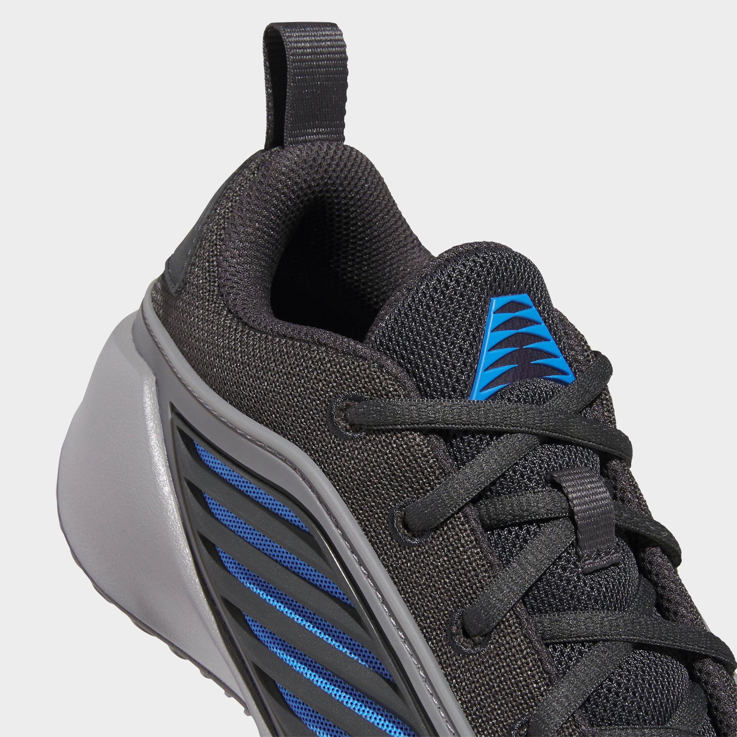 Big Kids' adidas Believe That 1 Basketball Shoes - Grey Three/Carbon/Lucid Ray Blue - Detail shot