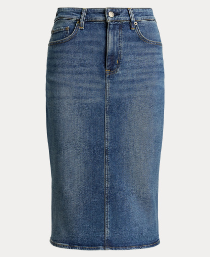Lauren Ralph Lauren Women's Denim Pencil Skirt - Atlantic Blue Wash