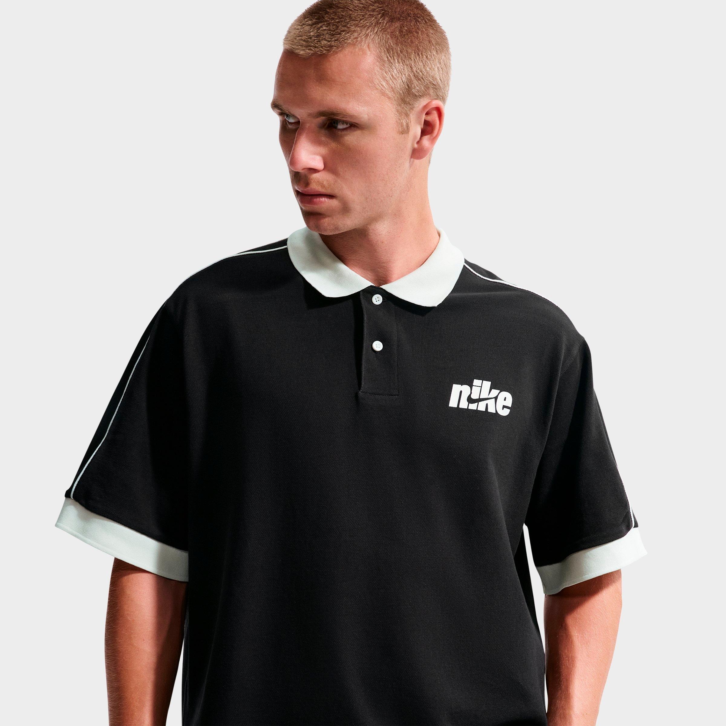 Men's Nithtke Sportswear Club Oversized Polo Shirt - Black/Sail/Sail/Sail