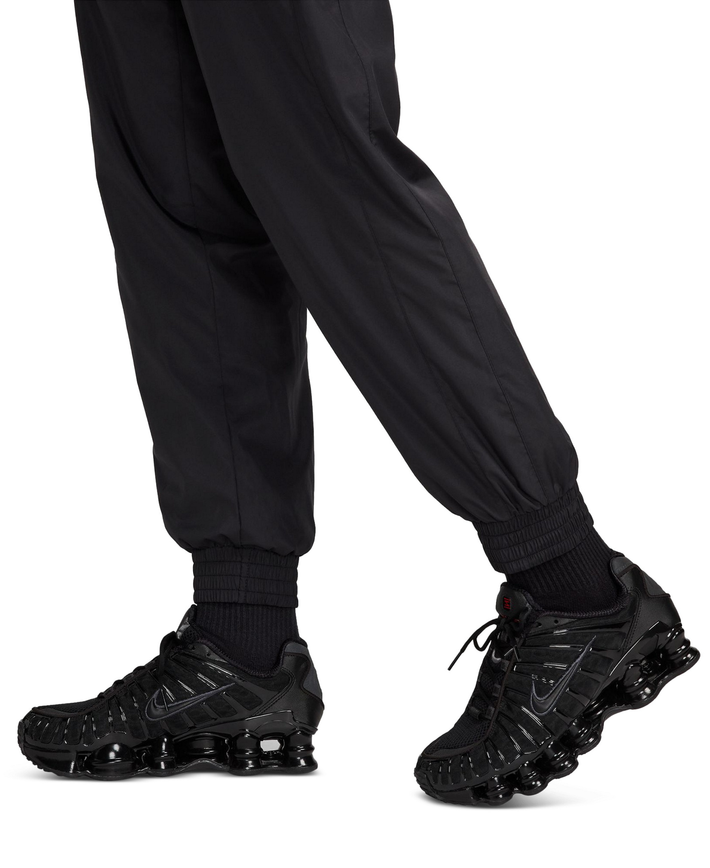 Nike Women's Sportswear Classic Woven Mid-Rise Jogger Pants - Black/White
