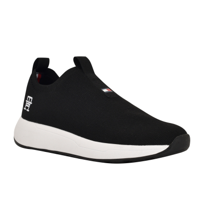 Tommy Hilfiger Women's Ada Lightweight Knit Slip-On Sneakers - Black/White