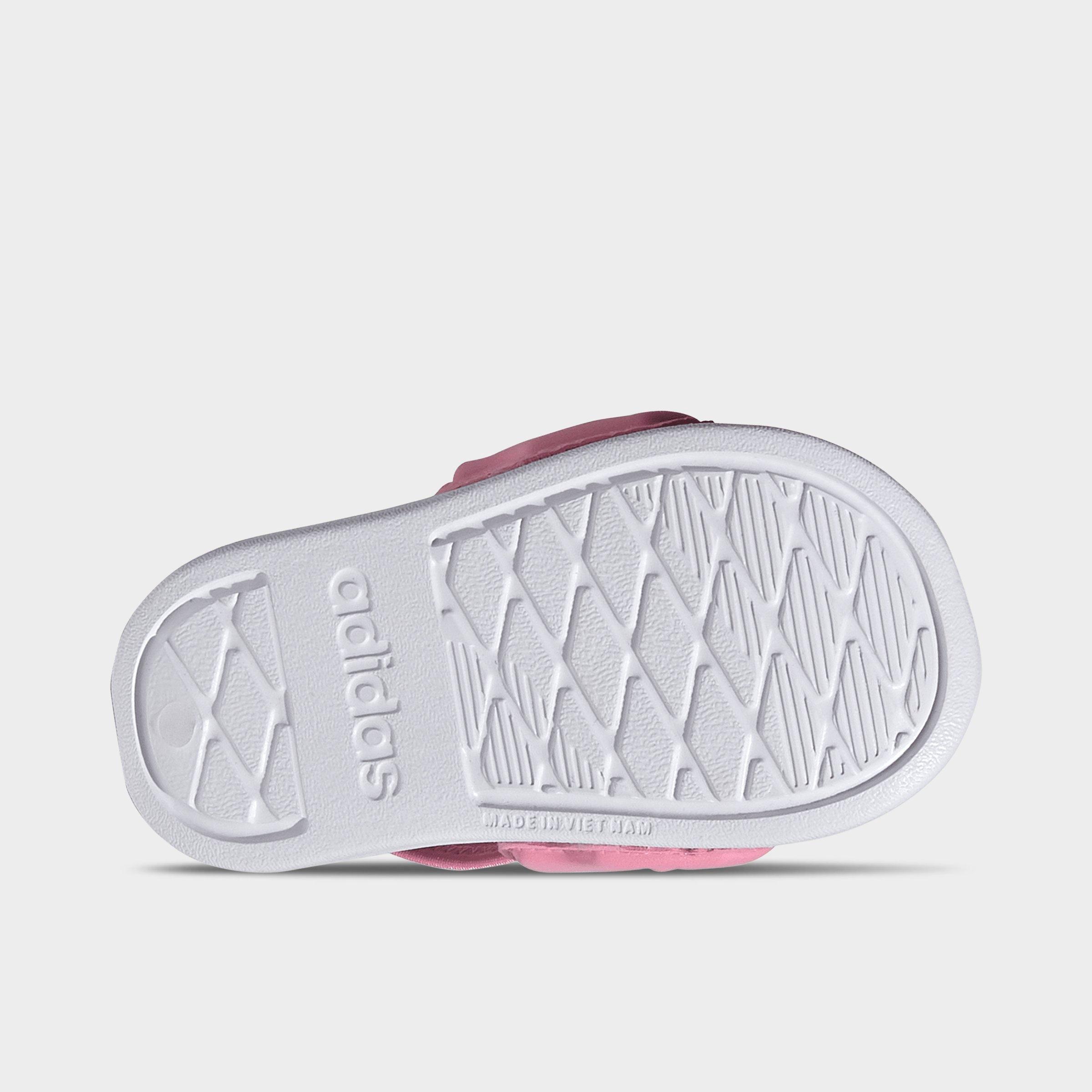 Kids' Toddler adidas adilette Estrap 2.0 Slide Sandals - Bliss Pink/Cloud White/Bliss Pink - Bottom view