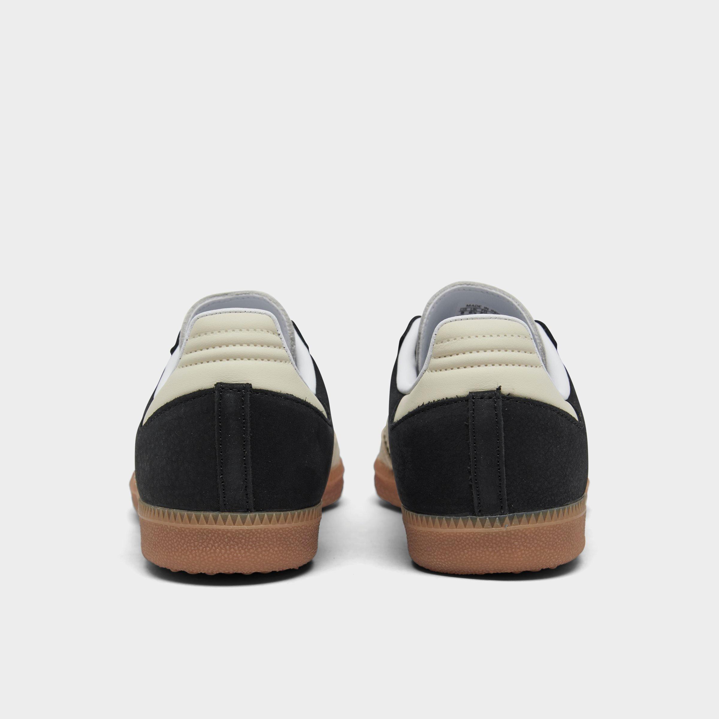 Women's adidas Originals Samba OG Casual Shoes - Part 7 - Core Black/Wonder White/Silver Metallic - Back view