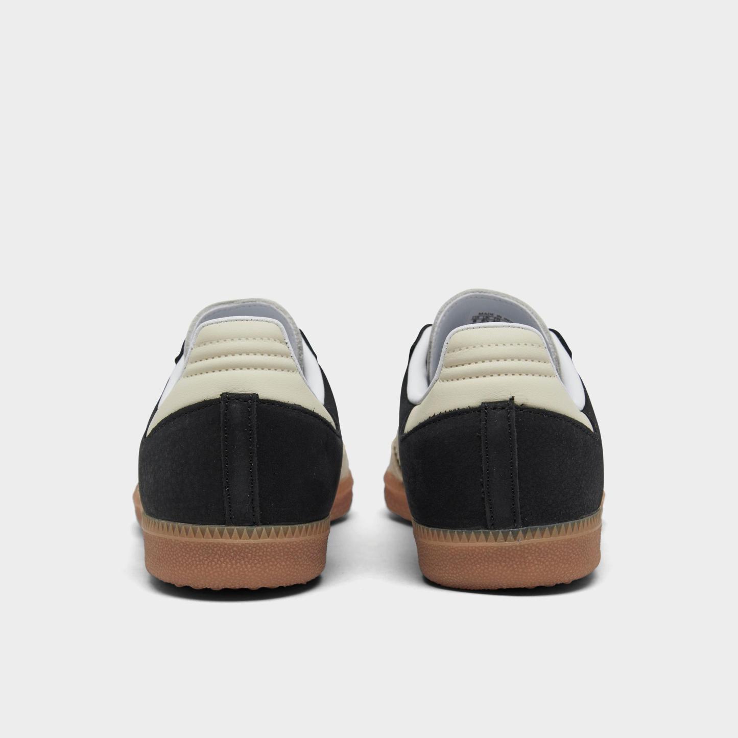 Women's adidas Originals Samba OG Casual Shoes - Part 7 - Core Black/Wonder White/Silver Metallic - Back view